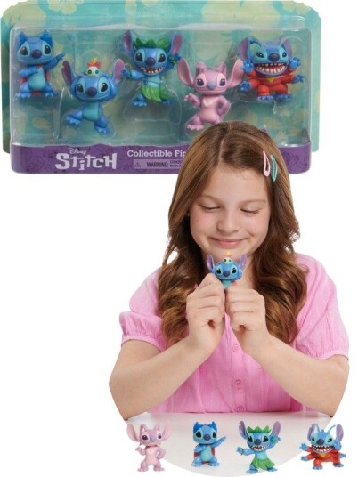 Disney Stitch samlefigurer i sett 5 figurer 7,5 cm høye