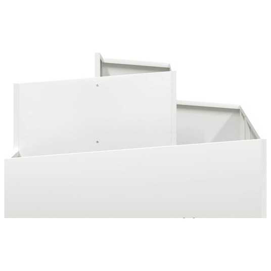  Plantepotte Hvit 80x80x50 cm Kaldvalset Stål