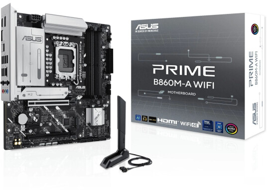 ASUS PRIME B860M-A WIFI - Motherboard - micro ATX - LGA1851 Socket - B860 Chipset - USB-C 3.2 Gen 2x2, USB 3.2 Gen 2, USB 3.2 Gen 1, USB-C 3.2 Gen 1 -