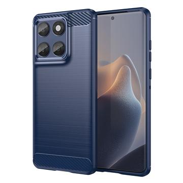 Motorola Edge 60/60 Fusion Børstet TPU deksel karbonfiber blå