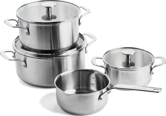 KitchenAid Grytesett 4 deler, rustfritt stål
