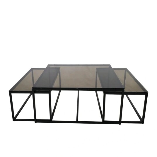 Homefactory Oceanside kvadratisk settebord 3 bord 176033