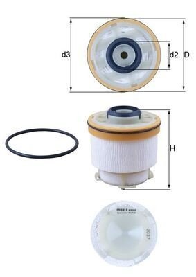 Drivstoffilter MAHLE ORIGINAL KX 586D
