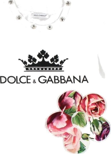Dolce & Gabbana T skjorte Hvit m. Blomst Dolce & Gabbana 5 år 110 T skjorte
