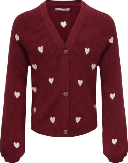 Kids Only Cardigan KogDana V hals Cabernet/Emballasje Tofu Kids Only 9 10 år (134 140) Cardigan Bordeaux
