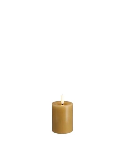 Moods & More LED pillar candle   Melted Honey mustard   49x75 mm