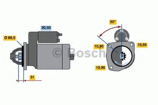 Starter BOSCH 0 986 011 270
