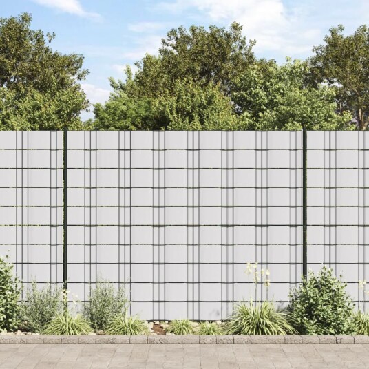 vidaXL Hageskjerm 4 stk PVC 35x0,19 m hvit