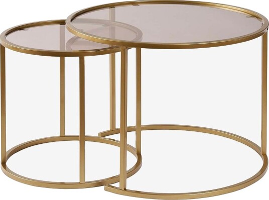 HomitisSalongbordsett Aurum Double SmallGullSofabord