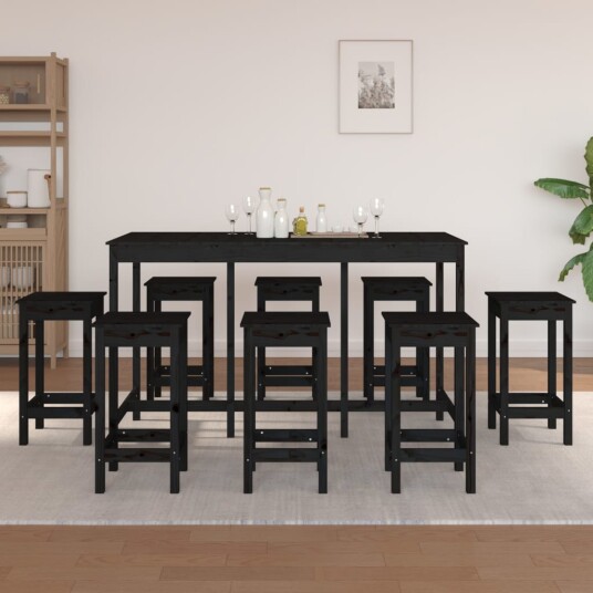 Barsett 9 deler svart heltre furu 8720287210696