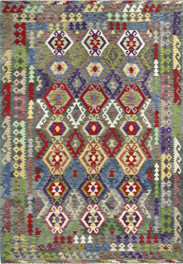 Orientalsk Teppe Vegi Kelim Hand Woven 199 x 290 cm Størrelse: 199 x 290 cm