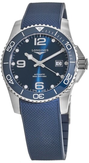 Longines Herreklokke L3.781.4.96.9 Hydroconquest Blå/Gummi Ø41 mm Longines Herreklokke L3.781.4.96.9 Hydroconquest Blå/Gummi Ø41 mm