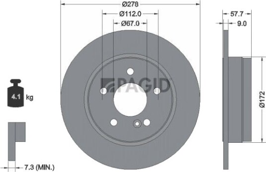 PAGID 54631NC Bremseskive