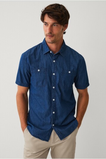 Ellos Collection Denimskjorte Walter Blå