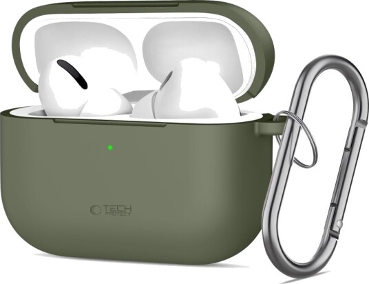 Tech Protect Silicone Hook Case for AirPods Pro Olive