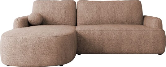 Branrel 3 seters sofa med divan rosa