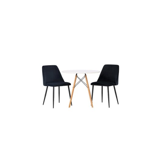 Venture Home Spisegruppe Venture Home Danburi Ø60 cm med 2 stk Night Stoler GR23908V