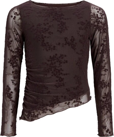 JJXX Kids Jxjana Flock Assy Ls Top Wvn Grl - DEMITASSE - 164