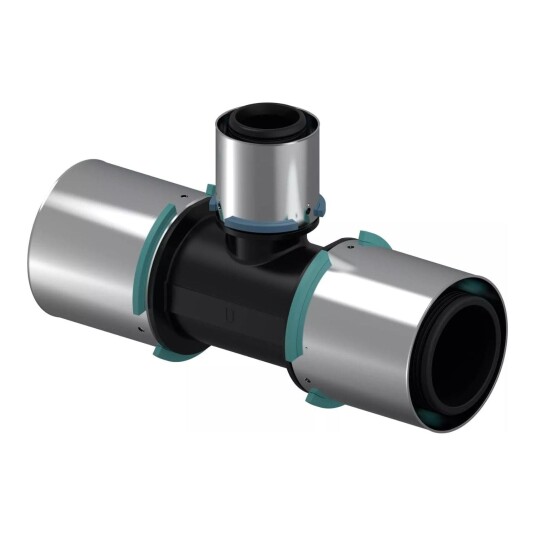 Uponor S-Press Reduserende Kompositt T-rør 63x40x63mm