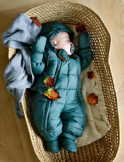 mikk-line Puff Baby Suit W Acc Rec. Green 62