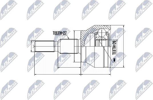 Nty Drivknute drivaksel NTY NPZ FR 050