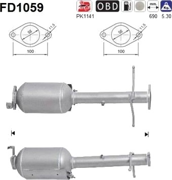 AS FD1059 Partikkelfilter AS FD1059 Partikkelfilter