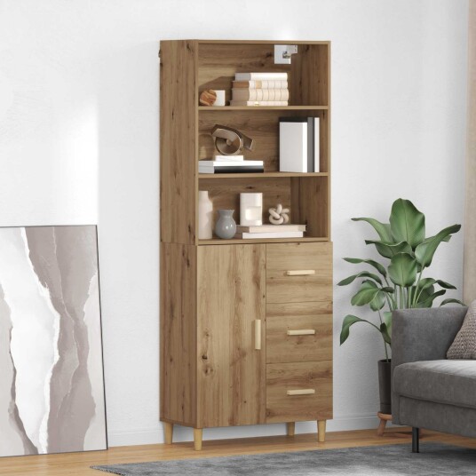 Høyskap Artisan Eik 69,5 x 32,5 x 180 cm Konstruert tre