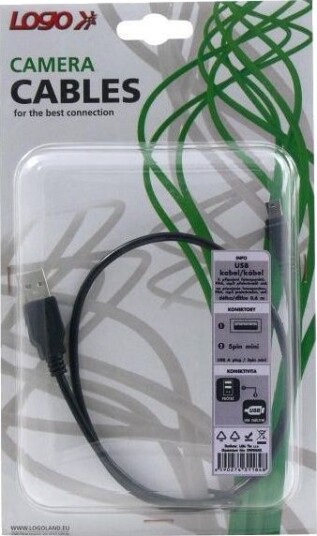 Usb Til Miniusb-Kabel, Usb-A Til Miniusb, 0,6 M, Transparent (31184)