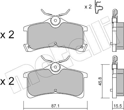 METELLI 22 0449 0 Bremseklosser