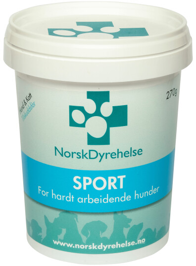 Norsk Dyrehelse Sport Hundemat Kosttilskudd 270g for Aktive Hunder Norsk Dyrehelse Sport Hundemat Kosttilskudd 270g for Aktive Hunder
