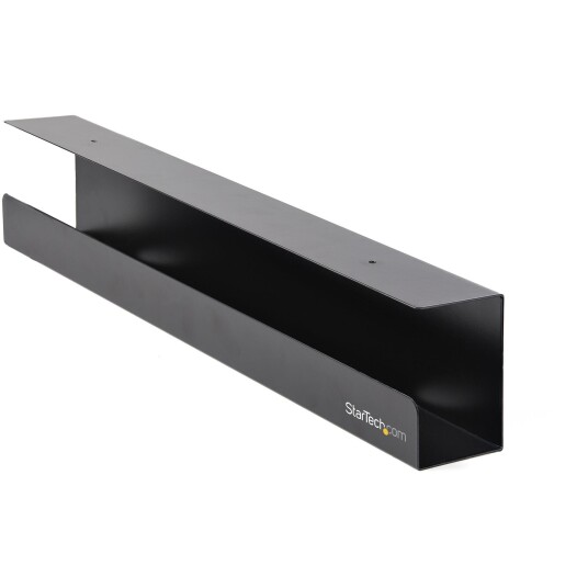 STARTECH Under Desk Cable Management Tray Desk or Table Mount Cords/Wire/Power Strip Holder 60cm x 11cm