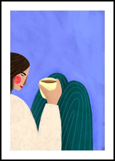 Sipping Coffee Plakat / 21x30cm