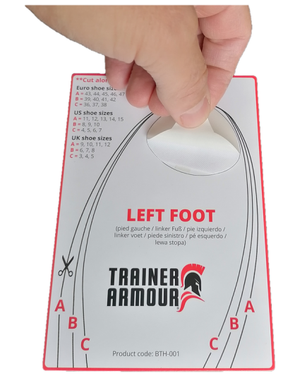 Trainer Armour Big Toe Hole Preventer White Trainer Armour Big Toe Hole Preventer White