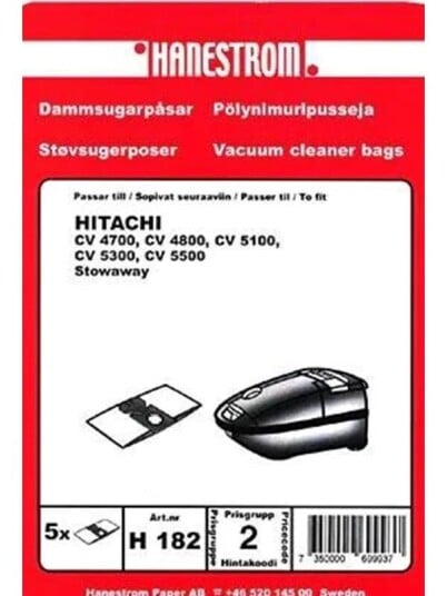 Haneström Støvsugerposer papir 5st. DU12081 Haneström Støvsugerposer papir 5st. DU12081