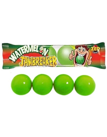 4 pk Zed Jawbreaker med Smak av Vannmelon og Kjerne av Tyggegummi 33 g