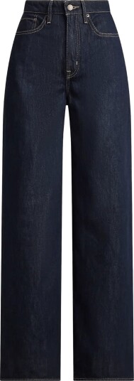 Lauren Ralph Lauren High Rise Super Wide Leg Jean RINSE WASH 26