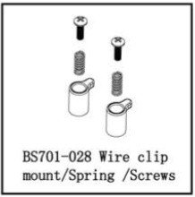 BSD 701-028 WIRE CLIP MOUNT/SPRING /SCREWS 2PCS