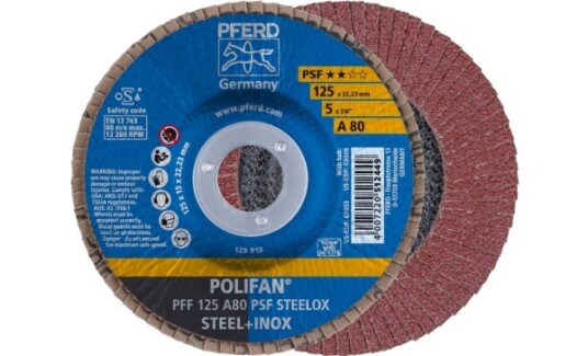 Pferd Lamellskive PFF 125 A 80 PSF Steelox 125mm 12200 rpm 10 stk