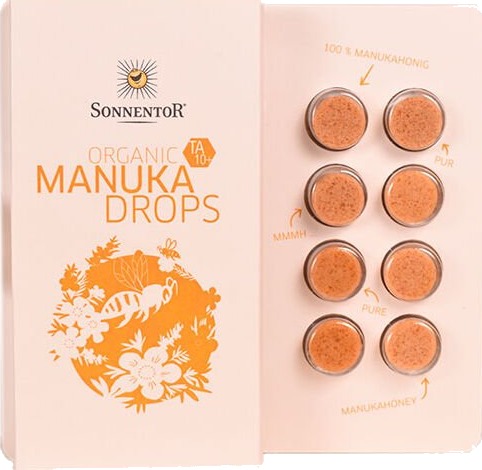Mecindo.no Sonnentor manukahonning drops TA10+ Ø   22,4 gr