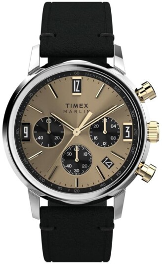 Timex Herreklokke TW2W60300 Marlin Beige/Lær Ø40 mm