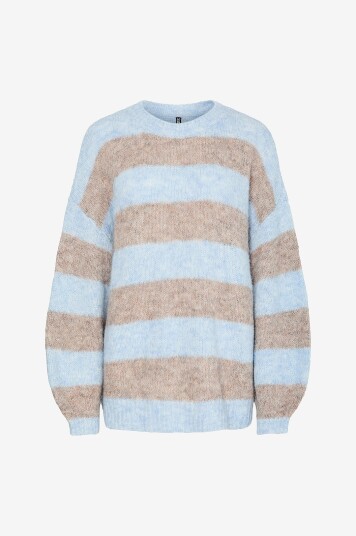 pieces Pullover pcRasmine LS Oneck Knit Pwp BC Blå pieces Pullover pcRasmine LS Oneck Knit Pwp BC Blå