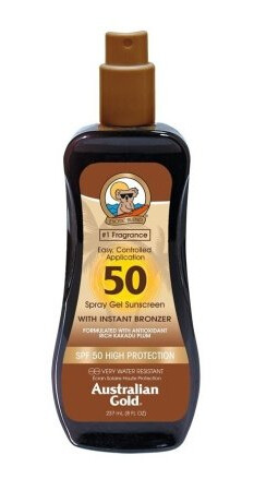 Australian Gold Solkrem Spray Gel SPF50 med Instant Bronzer 237 ml Australian Gold Solkrem Spray Gel SPF50 med Instant Bronzer 237 ml
