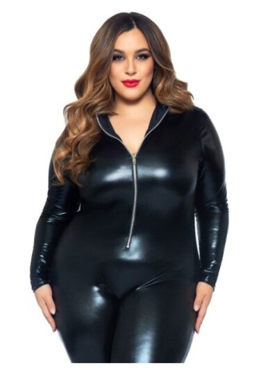 Wetlook Catsuit Kostume Plus