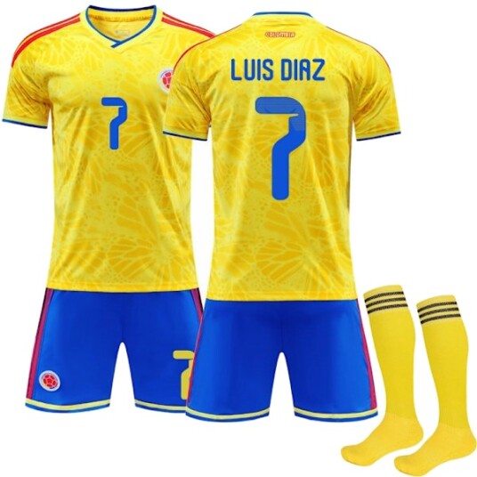 2026 VM Colombia Hjemme Barn Voksen Fotballtrøye Nr.7 LUIS DIAZ 26