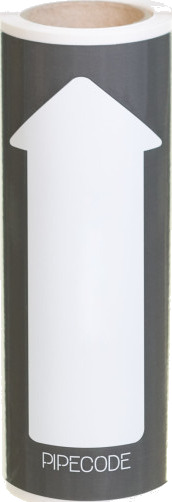 Pipecode Rørmarkør Grå nr. 75 160 mm x 10 m Pipecode Rørmarkør Grå nr. 75 160 mm x 10 m