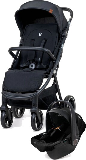 Asalvo Kibu Travel System Duovogn Med Bilstol - Maks 22 kg - Svart