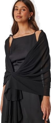 Bubbleroom Occasion Chiffon Shawl Black Onesize Bubbleroom Occasion Chiffon Shawl Black Onesize