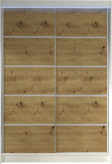 Liverpool Garderobe 120x200 cm - Hvit/Brun