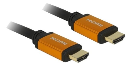 DeLOCK High Speed HDMI-kabel 48 Gbps 8K 60 Hz 2 m, svart/guldfärgad DeLOCK High Speed HDMI-kabel 48 Gbps 8K 60 Hz 2 m, svart/guldfärgad