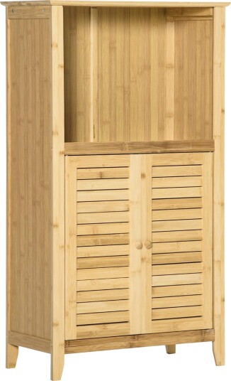 Baderomsskap Bambus 50x25,5x92 cm Natur